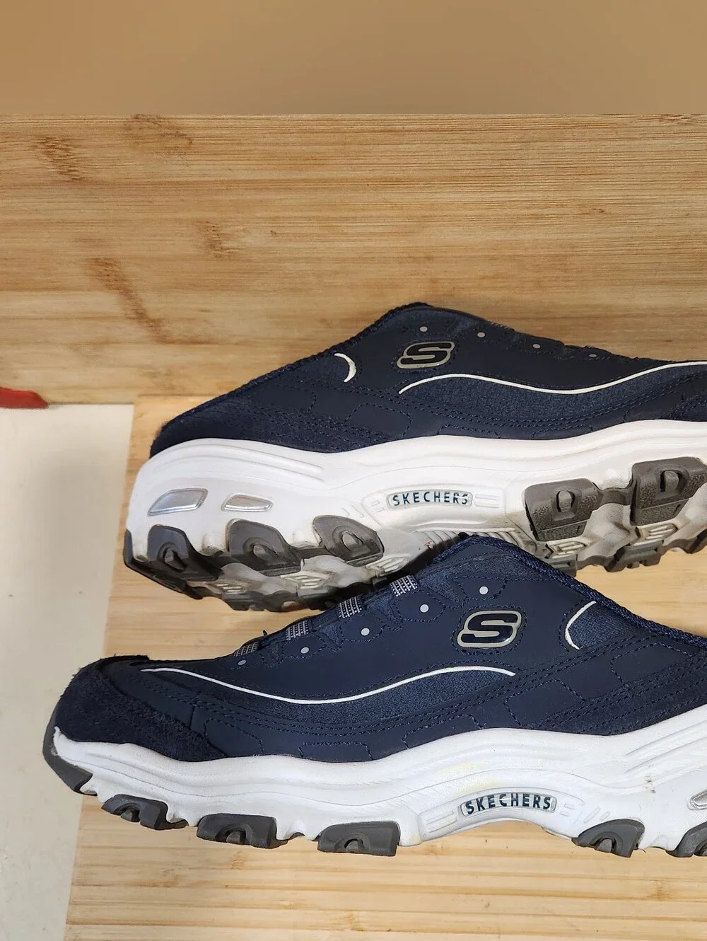 Skechers D'Lites Resilient Navy Blue Slip On Mule Sneaker Clog Women’s Size 11